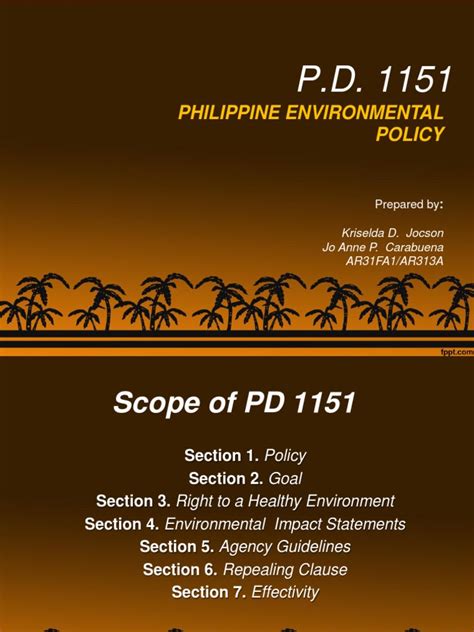 pd 1151|PRESIDENTIAL DECREES NOS. 1151.